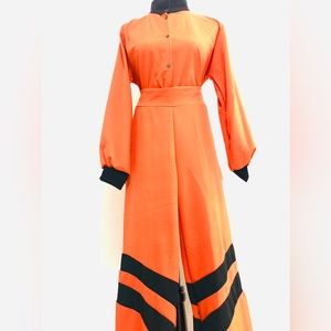Orange 2 piece for women.